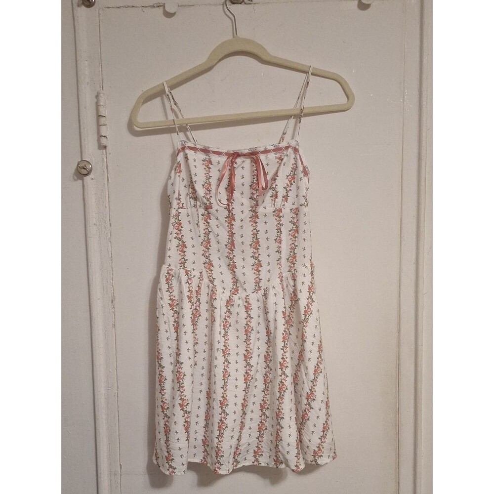 Sienna Sky White Mini Dress with Pink Floral Print